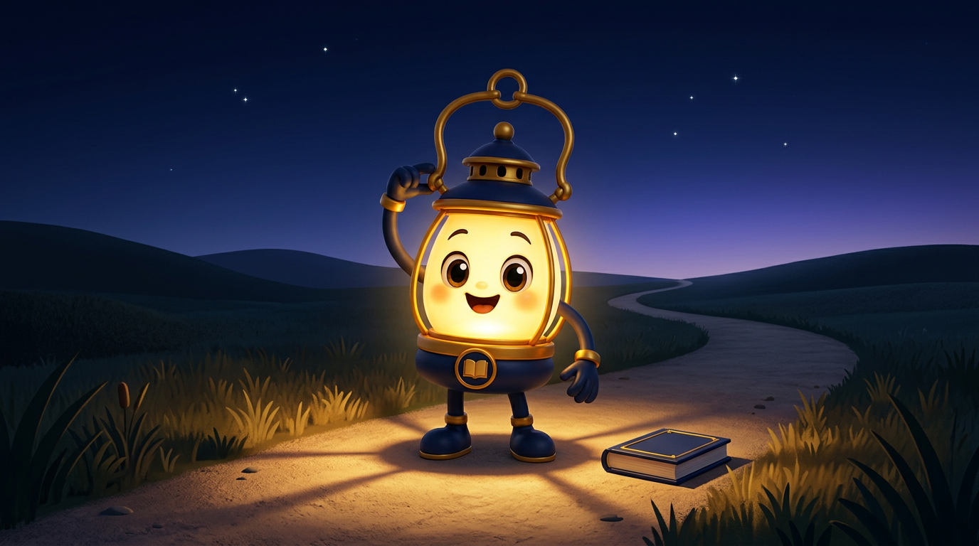 Lumi iluminando um caminho ao amanhecer